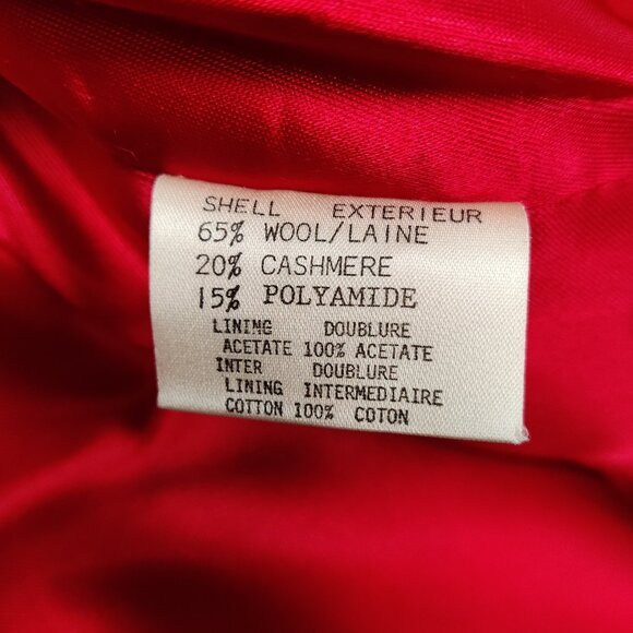Liptons Women's Blazer Size M Red Wool Cashmere Business Casual Academia Elegant - Picture 9 of 14